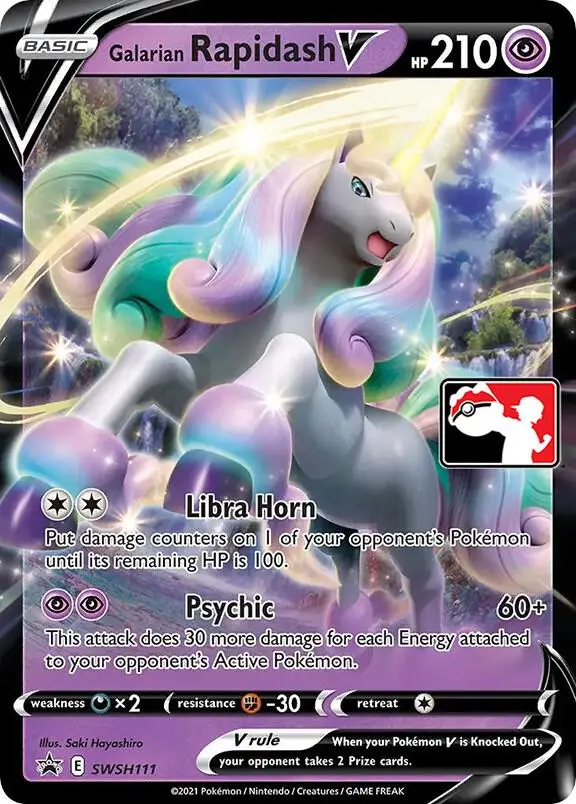 Galarian Rapidash V #SWSH111 — Play! Pokémon Prize Pack Series