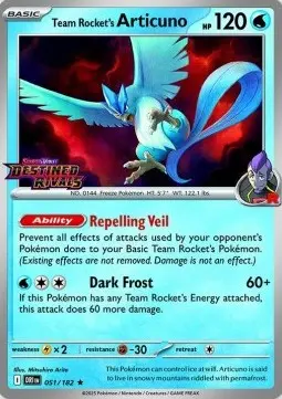 Team Rocket's Articuno #051 Stamp — Destined Rivals