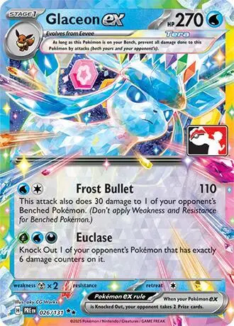 Glaceon ex #026 — Play! Pokémon Prize Pack Series