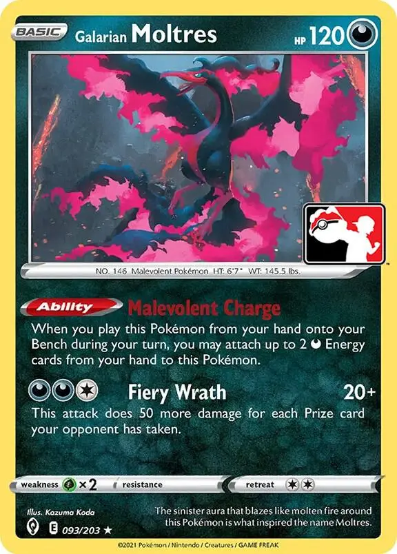 Galarian Moltres #093 — Play! Pokémon Prize Pack Series