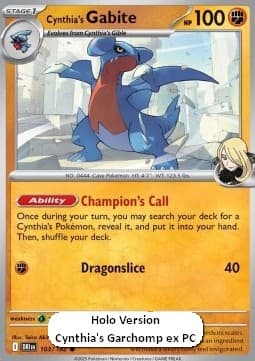 Cynthia's Gabite #103 Cosmos Holo — Destined Rivals