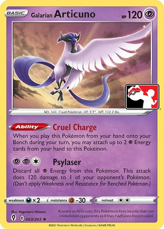 Galarian Articuno #063 — Play! Pokémon Prize Pack Series