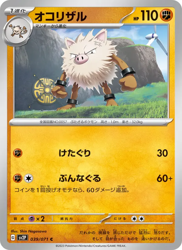 Carte Pokémon オコリザル #039 — Snow Hazard