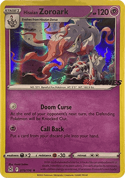 Hisuian Zoroark #LOR 076 — Lost Origin