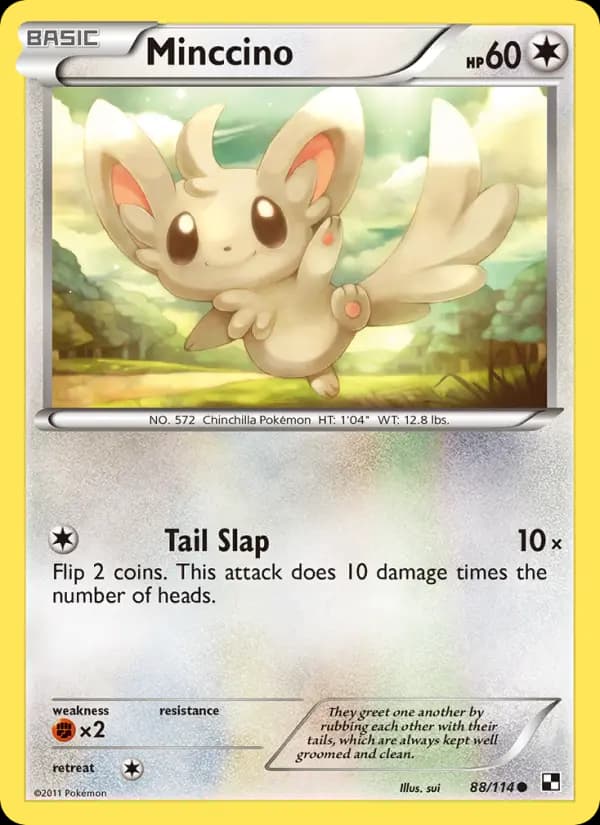 Minccino #88 — Black & White