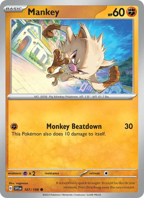 Mankey #107 — Scarlet & Violet