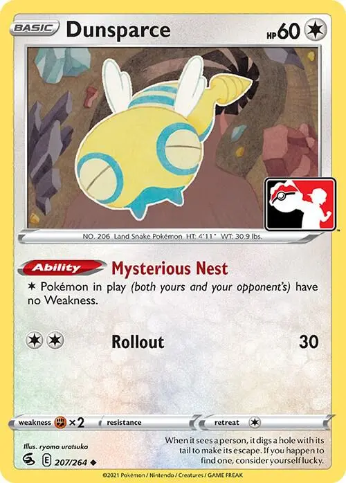 Dunsparce #207 — Play! Pokémon Prize Pack Series