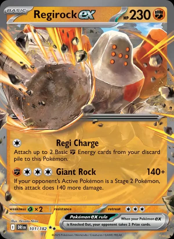 Regirock ex #101 — Destined Rivals