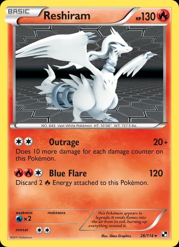 Reshiram #26 — Black & White