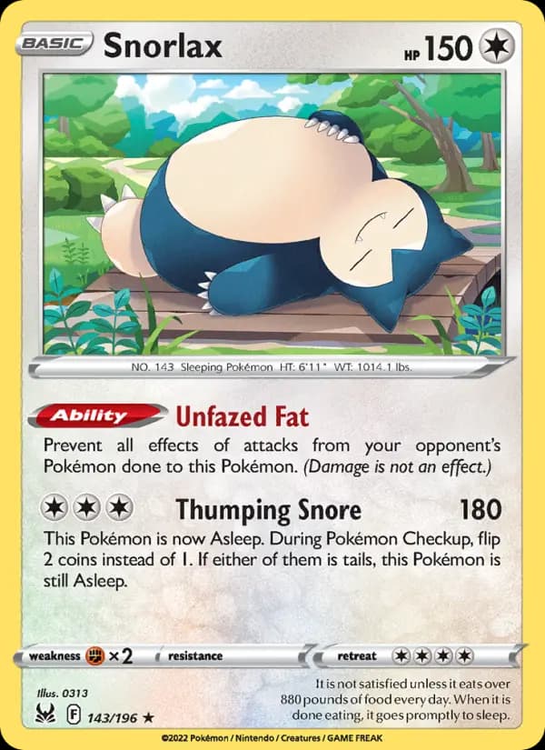 Snorlax #143 — Lost Origin