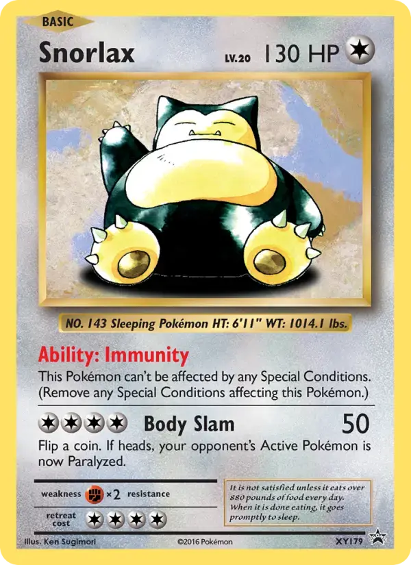 Snorlax #XY179 — XY Promos