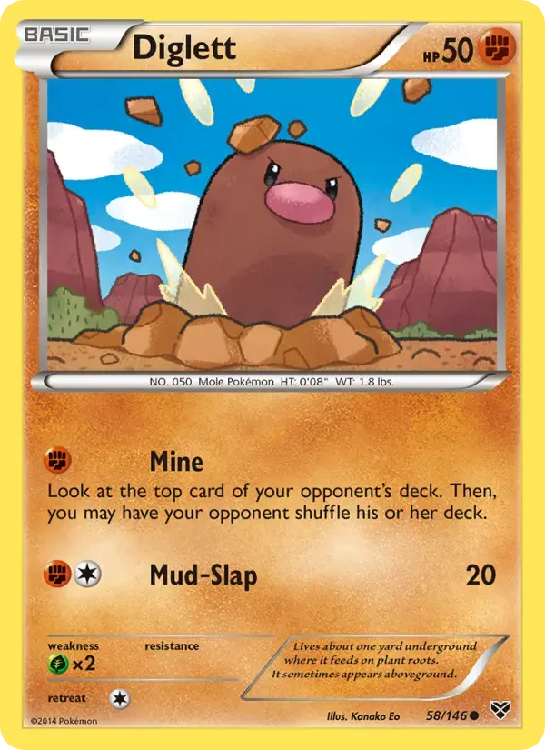 Diglett #58 — XY