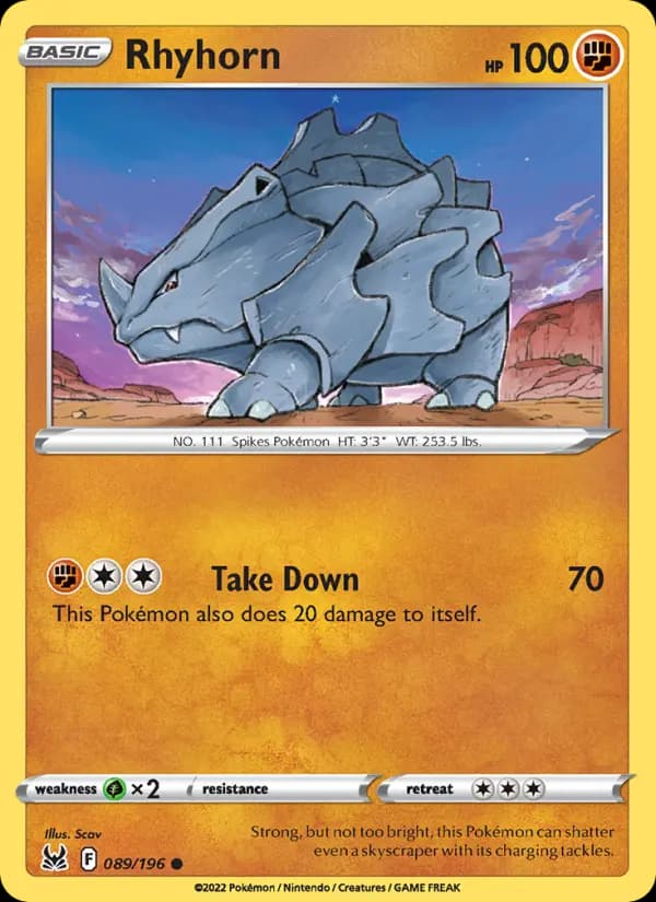 Rhyhorn #089 — Lost Origin