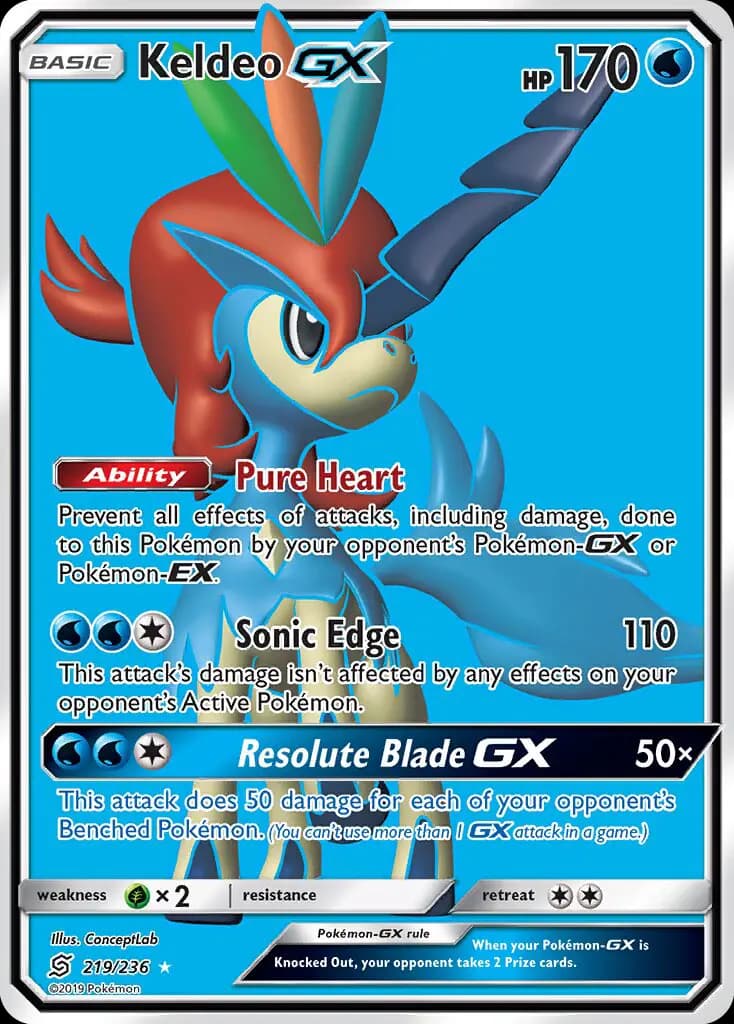 Keldeo GX #219 — Unified Minds