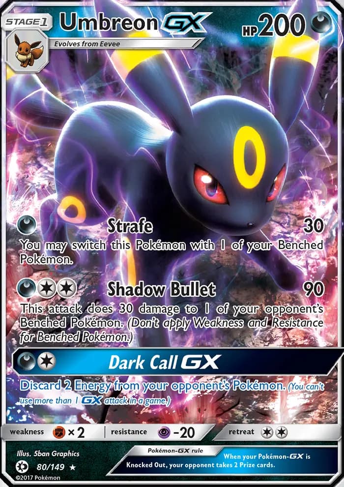 Umbreon GX #80 — Sun & Moon