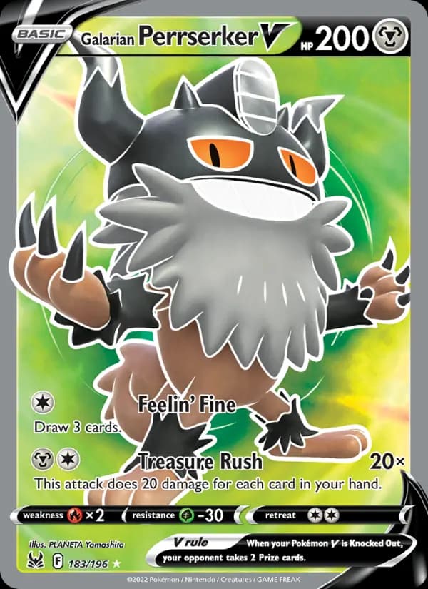 Galarian Perrserker V #183 — Lost Origin