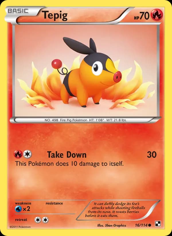 Tepig #16 — Black & White