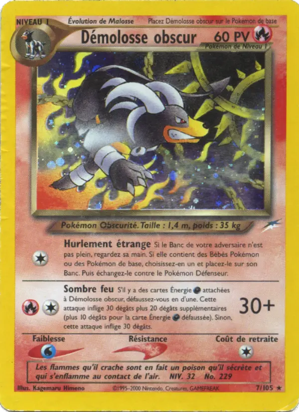 Carte Pokémon Démolosse obscur #7 — Neo Destiny
