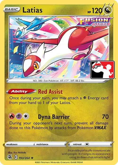 Latias #193 — Play! Pokémon Prize Pack Series