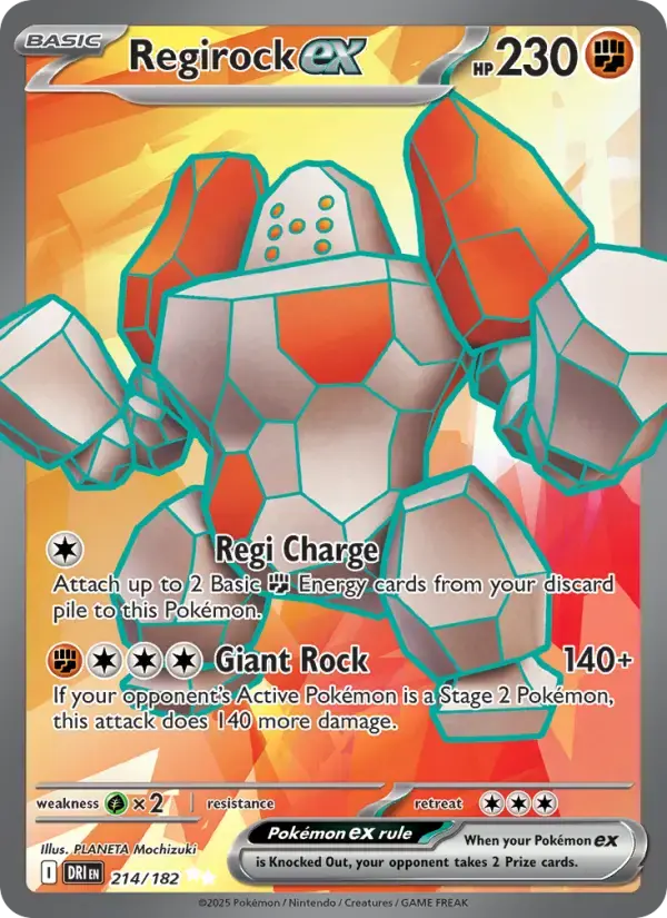 Regirock ex #214 — Destined Rivals