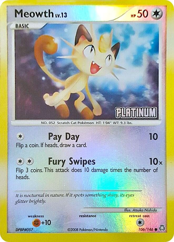 Meowth #106 — Burger King Promos
