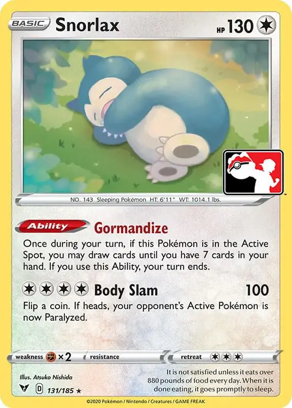 Snorlax #131 — Play! Pokémon Prize Pack Series