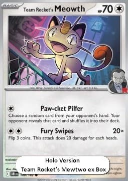 Team Rocket's Meowth #149 Cosmos Holo — Destined Rivals