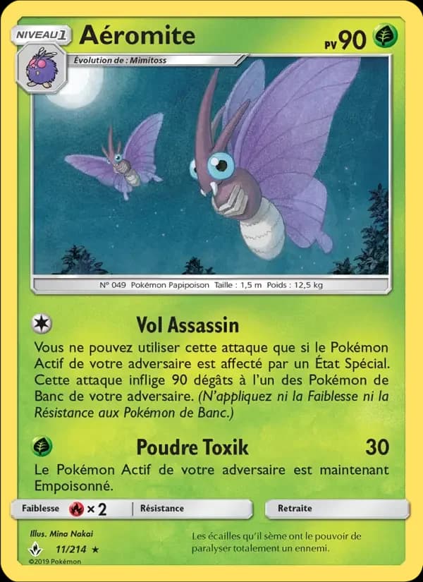 Carte Pokémon Aéromite #11 — Alliance Infaillible