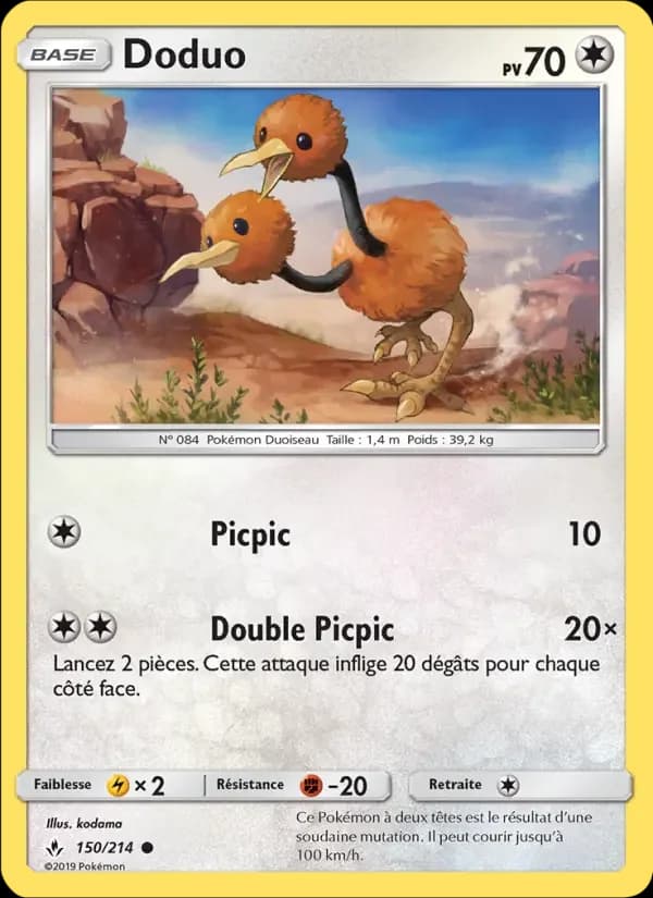 Carte Pokémon Doduo #150 — Alliance Infaillible