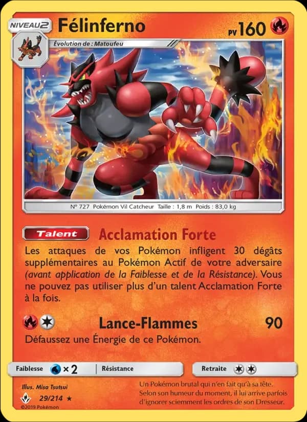 Carte Pokémon Félinferno #29 — Alliance Infaillible