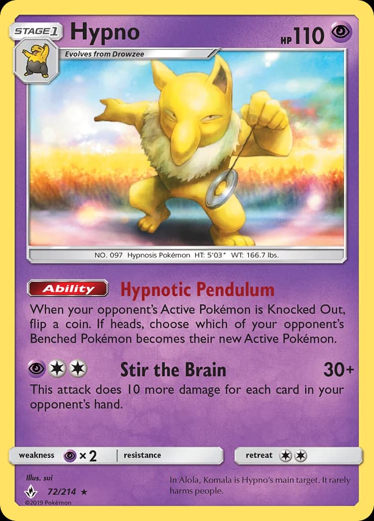 Carte Pokémon Hypnomade #72 — Alliance Infaillible