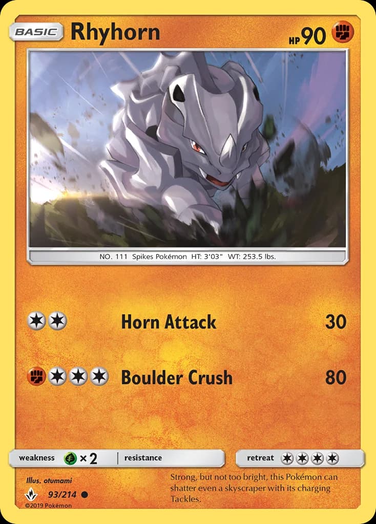 Carte Pokémon Rhinocorne #93 — Alliance Infaillible