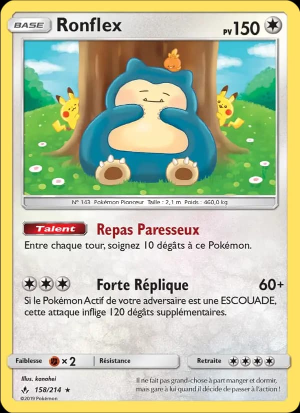 Carte Pokémon Ronflex #158 — Alliance Infaillible