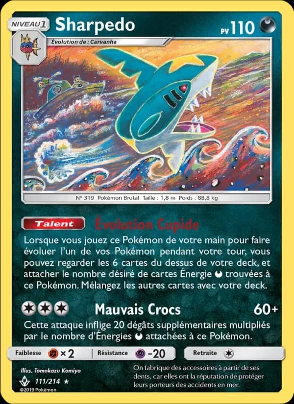 Carte Pokémon Sharpedo #111 — Alliance Infaillible