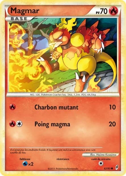 Carte Pokémon Magmar #62 — L'Appel des Légendes
