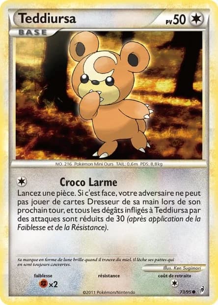 Carte Pokémon Teddiursa #73 — L'Appel des Légendes