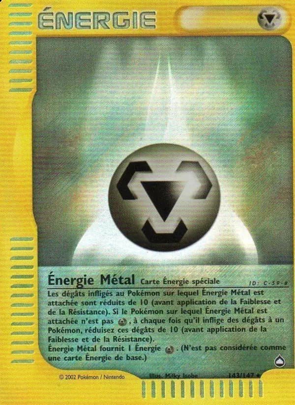Carte Pokémon Énergie Métal #143 — Aquapolis