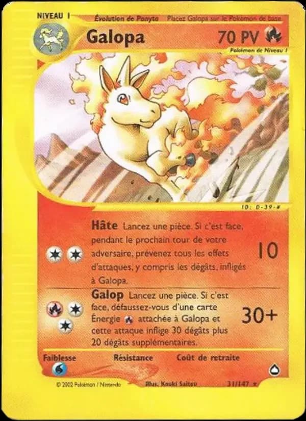 Carte Pokémon Galopa #31 — Aquapolis