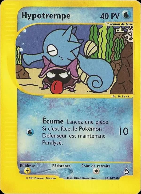 Carte Pokémon Hypotrempe #84 — Aquapolis