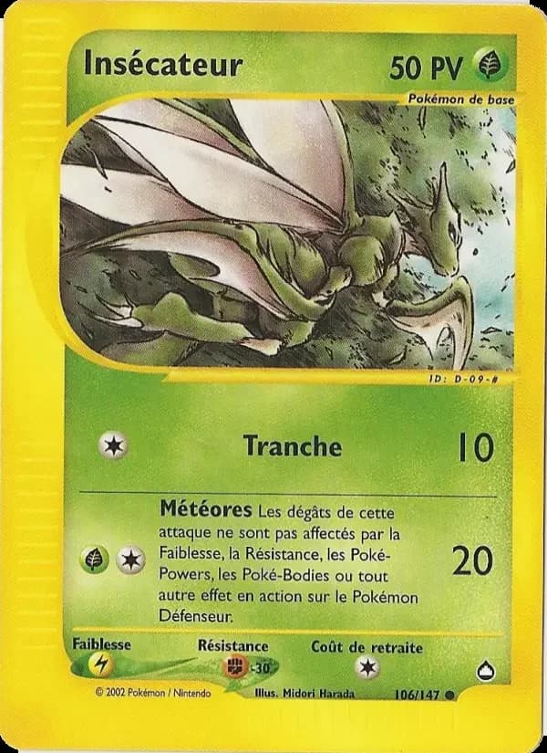 Carte Pokémon Insécateur #106 — Aquapolis