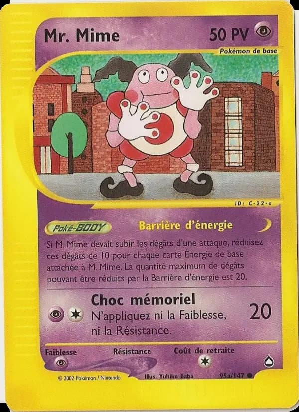 Carte Pokémon M.Mime #95a — Aquapolis