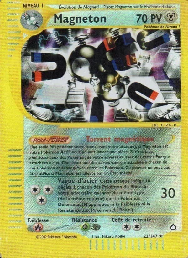 Carte Pokémon Magneton #22 — Aquapolis