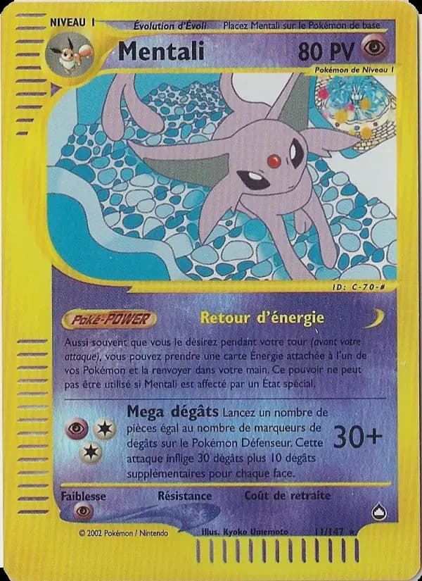 Carte Pokémon Mentali #11 — Aquapolis