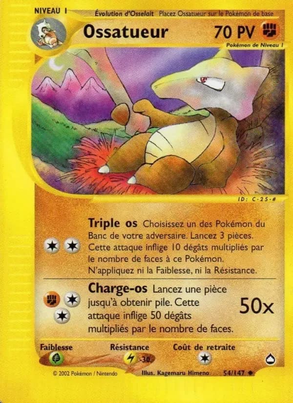 Carte Pokémon Ossatueur #54 — Aquapolis