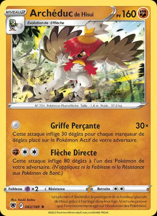 Carte Pokémon Archéduc de Hisui #082 — Astres Radieux
