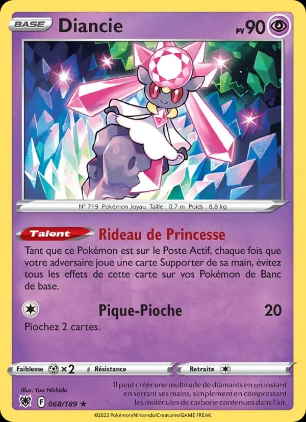 Carte Pokémon Diancie #068 — Astres Radieux
