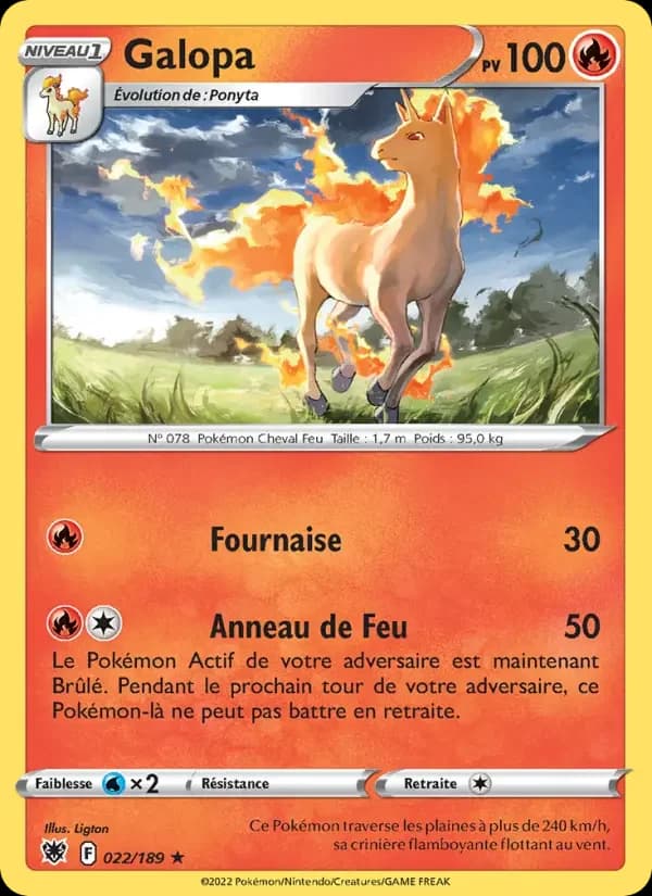 Carte Pokémon Galopa #022 — Astres Radieux