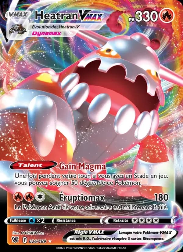 Carte Pokémon Heatran VMAX #026 — Astres Radieux
