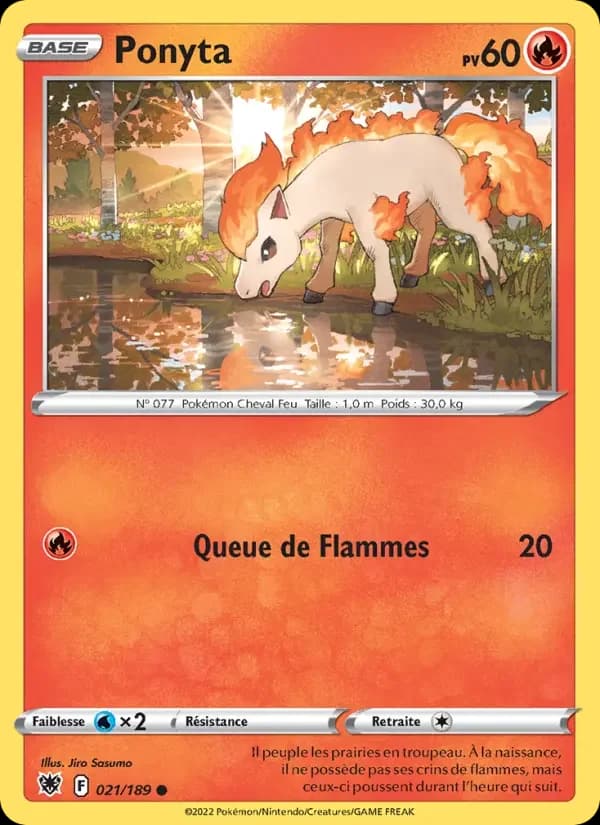 Carte Pokémon Ponyta #021 — Astres Radieux