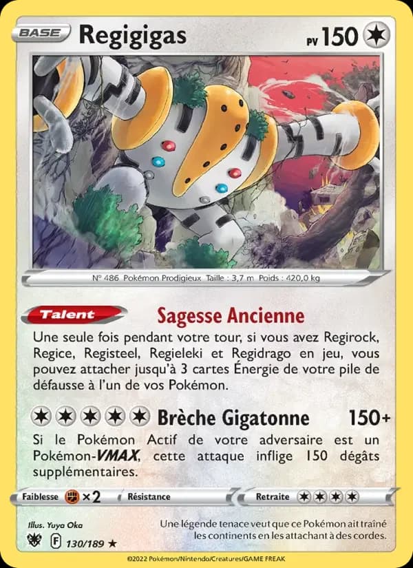 Carte Pokémon Regigigas #130 — Astres Radieux